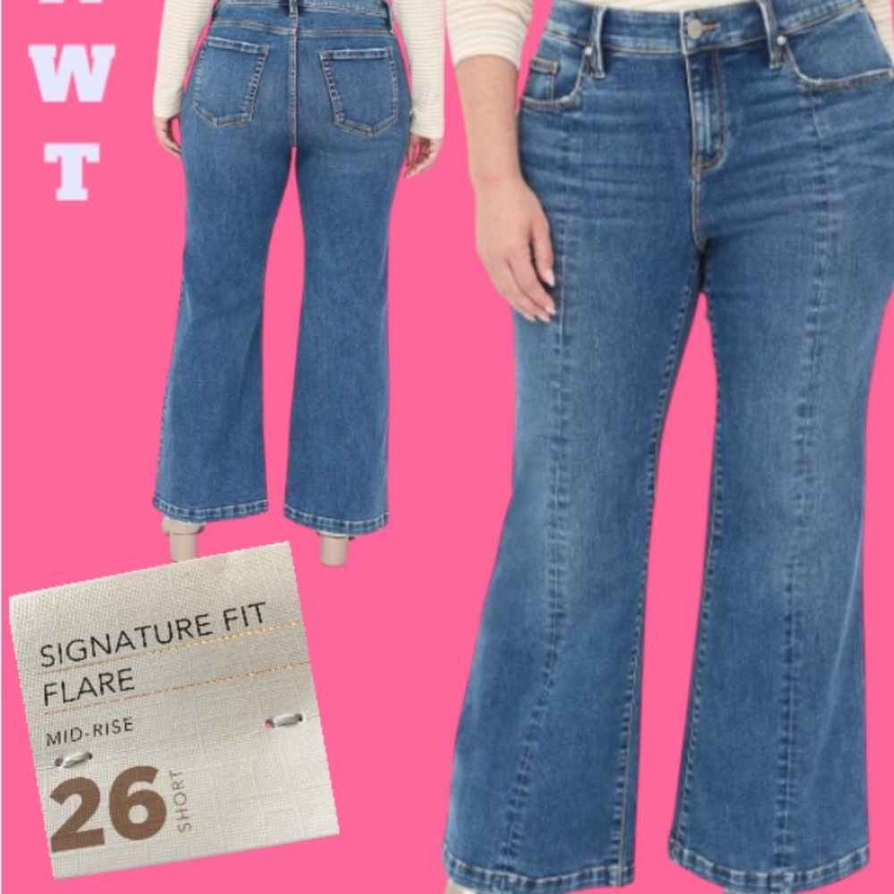 LOWEST🌺 NWT LANE BRYANT Sz26 SHORT MIDRISE FLARE LEG JEANS